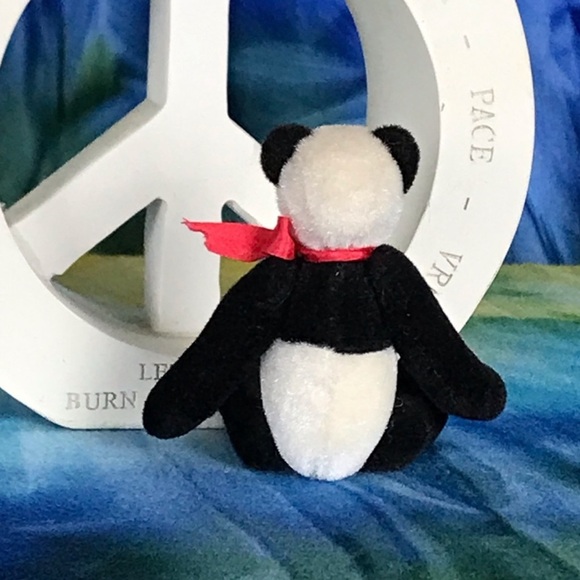 Vintage Cottage Collectible Miniature Panda Bear Collectible Teddy Bear - Picture 3 of 12